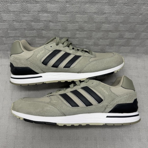 Adidas Running Shoes Mens Size 11 Gray‎ Black Suede Low Top Sneakers IG3532 main image 7